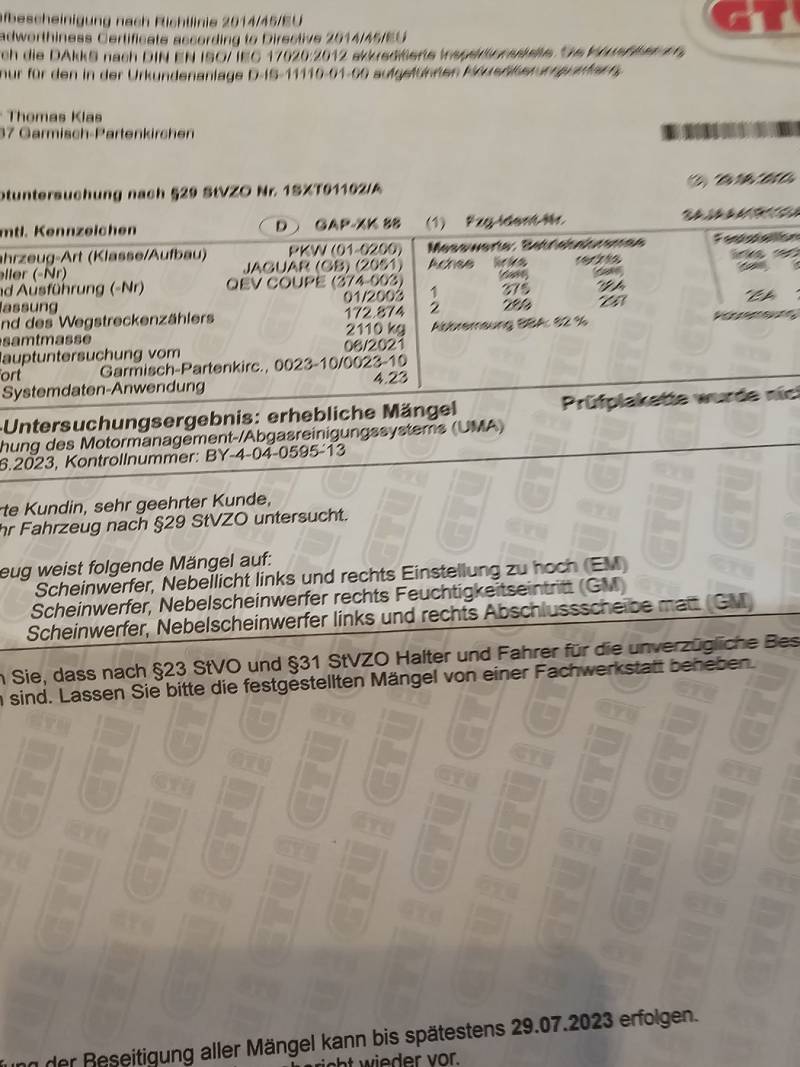 Gutachten Paglia Schadenkalkulation